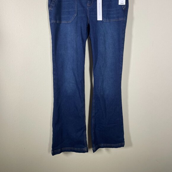 NWT! Nicole Miller SOHO High Rise Boot Cut Jean Women's 12 Dark Wash! - Picture 2 of 6